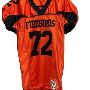 Youth Firebirds Football Jersey #72 Hutchinson – Orange/Black – Size YM